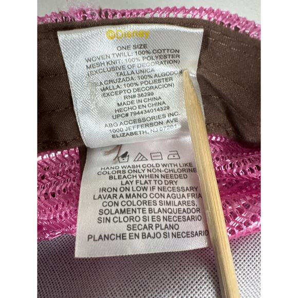 Y2K Brown Pink Glitter Disney High School Musical HSM Trucker Cap Baseball Hat - Picture 6 of 6